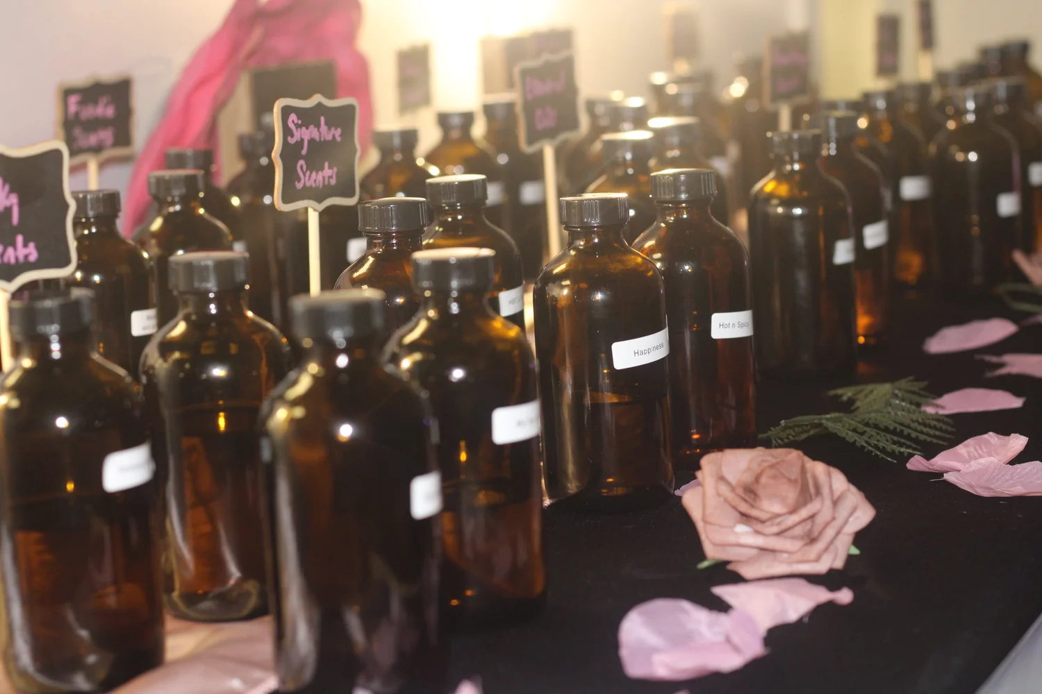 Fragrance oils up close